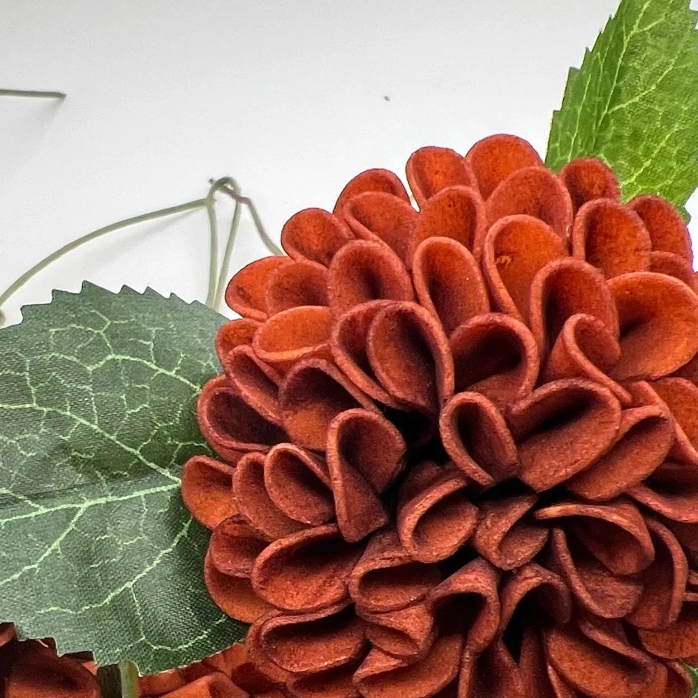 Orange and White Artificial Flower Set